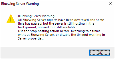 All Bluewing Server objects have been destroyed and some time has passed...